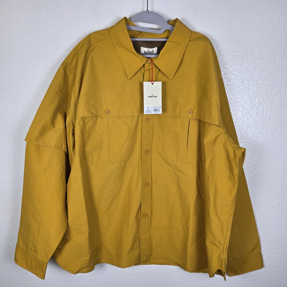 Woolrich Men's Long‎ Sleeve Collared Button-Down Lined Fishing Shirt Size XL